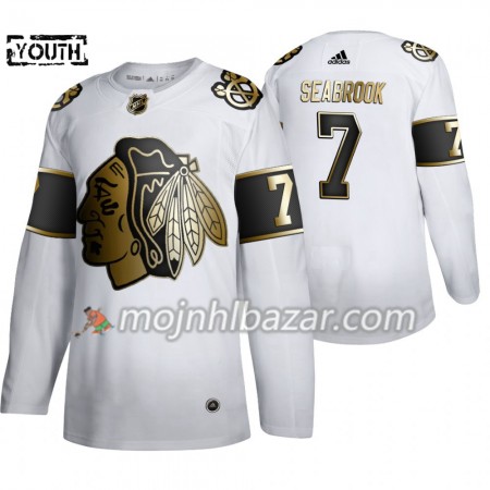 Dresovi Chicago Blackhawks Brent Seabrook 7 Adidas 2019-2020 Golden Edition Bijela Authentic - Dječji